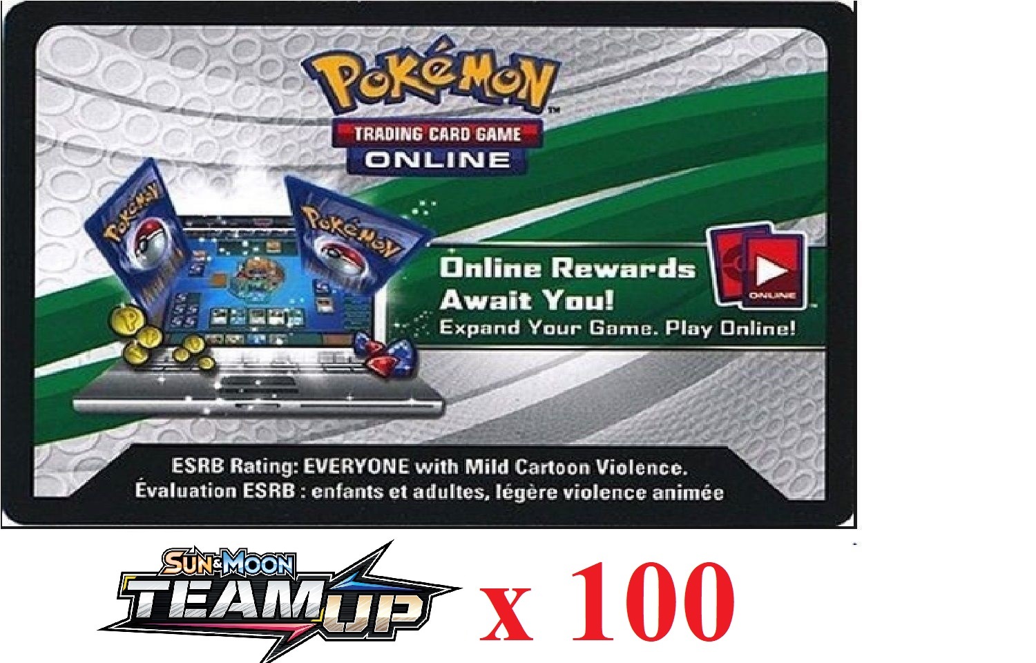 Pokemon SM Team Up TCG online code cards 12 count