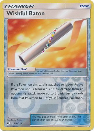 SM BURNING SHADOWS WISHFUL BATON 128//147 UNCOMMON REVERSE Pokemon