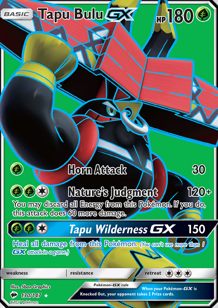Tapu Bulu GX 130/147 SM Burning Shadows Ultra Rare Full Art Holo