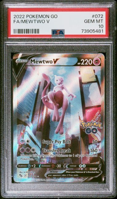 PSA 10 Gem Mint Mewtwo V 73/71 Pokemon Go Japanese Card