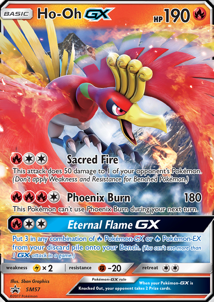 Ho Oh GX SM57 Black Star Promo Pokemon Card NEAR MINT TCG