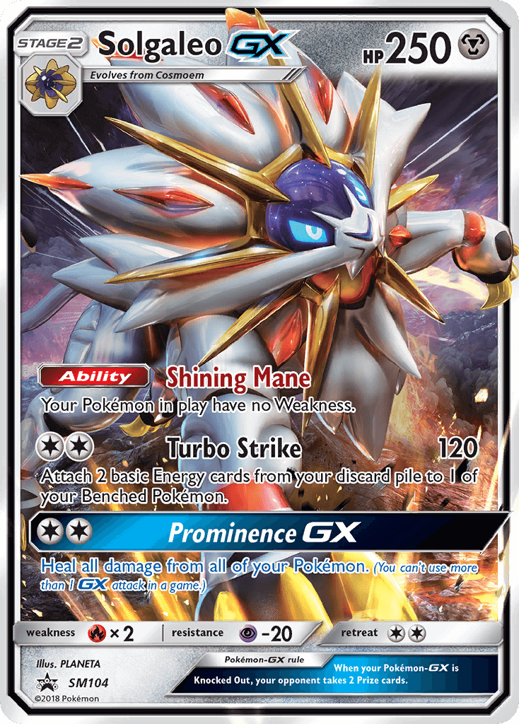 Solgaleo GX SM104 Black Star Promo Pokemon Card NEAR MINT TCG