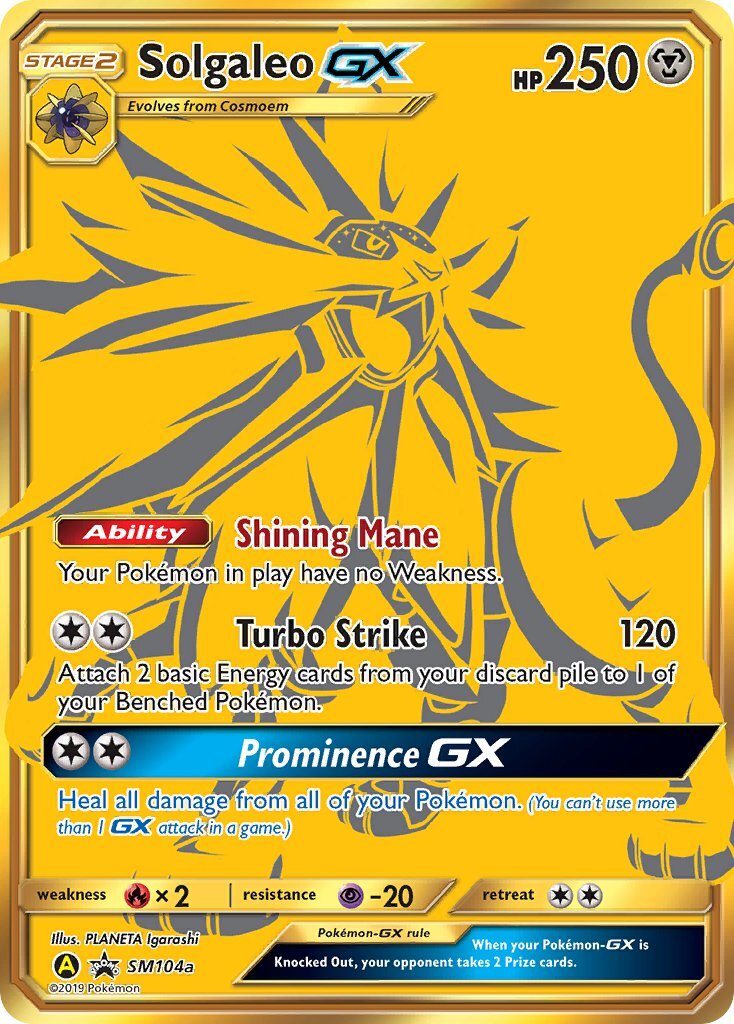 Solgaleo GX SM104 Black Star Promo Pokemon Solgaleo GX Alternate Art