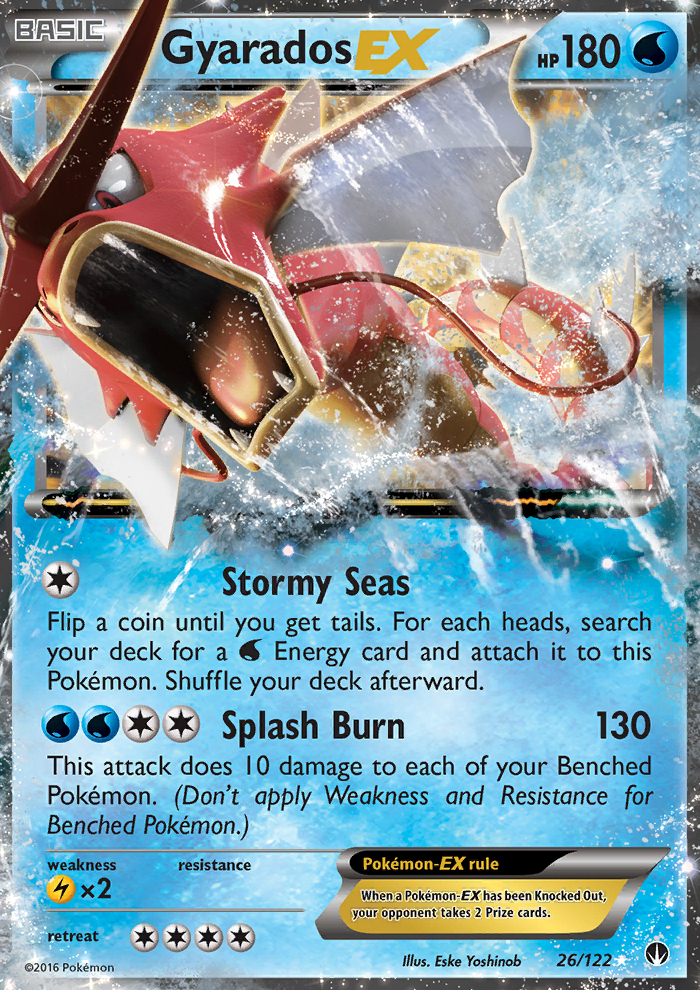 Gyarados EX 26/122 XY Breakpoint Ultra Rare Holo Pokemon Card NEAR MINT TCG