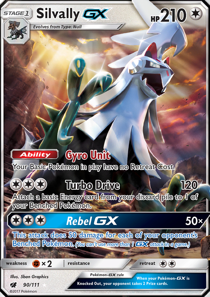 Silvally GX 90/111 SM Crimson Invasion Ultra Rare Holo Pokemon Card