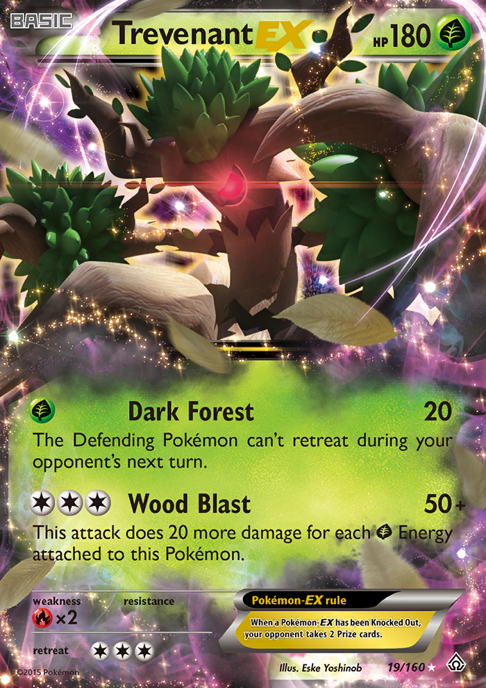 Trevenant EX 19 160 XY Primal Clash Ultra Rare Holo Pokemon Card NEAR 