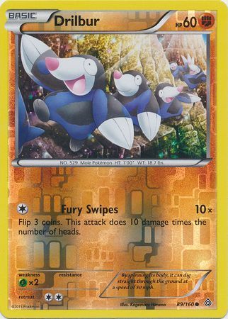 Drilbur 89//160 Primal Clash Reverse Holo Mint Pokemon Card