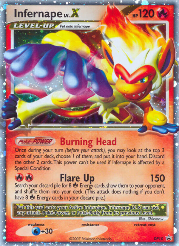 Infernape LV.X DP10 Black Star Promo Holo Pokemon Card NEAR MINT TCG