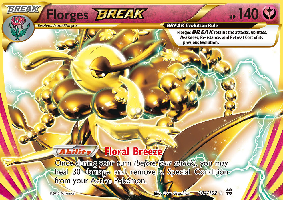 Pokemon XY BREAKthrough Florges BREAK 104//162 Rare Card