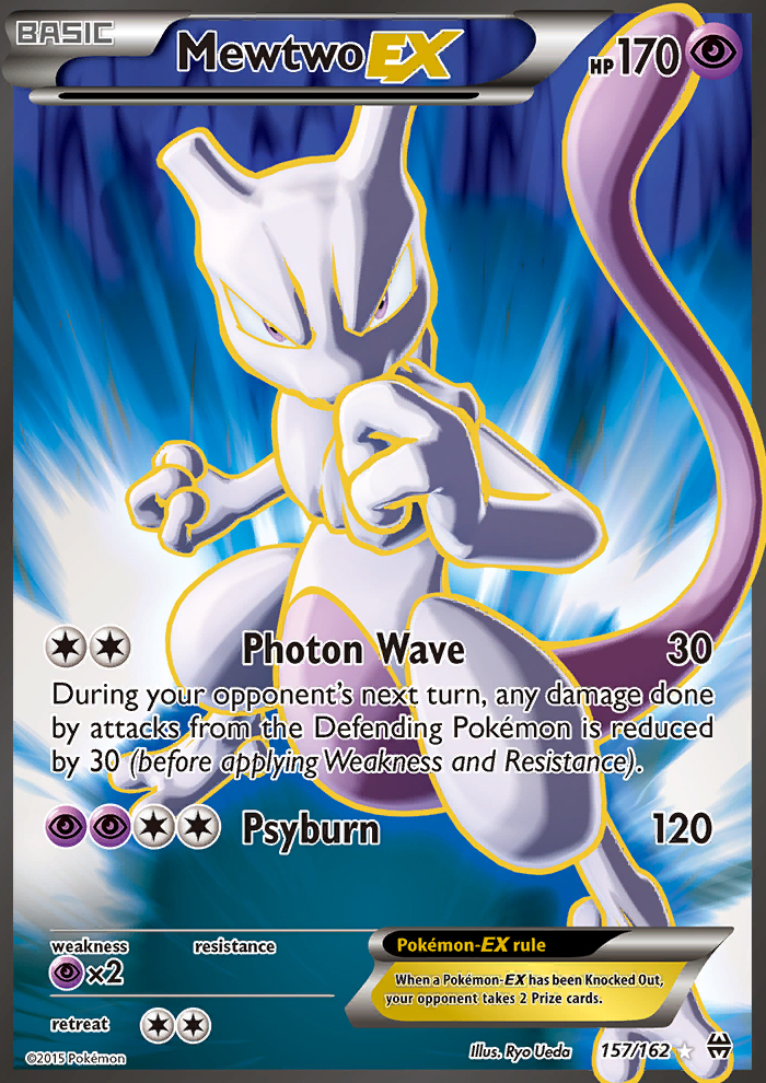Mewtwo EX 157/162 XY Breakthrough Ultra Rare Full Art Holo Pokemon