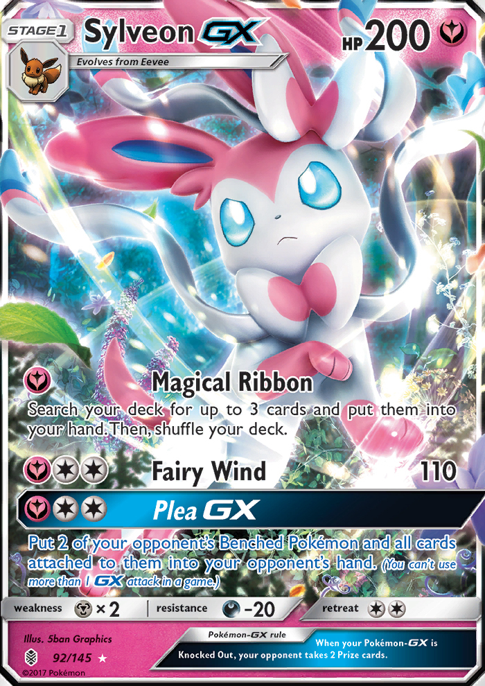 Sylveon Gx 92145 Sm Guardians Rising Ultra Rare Pokemon