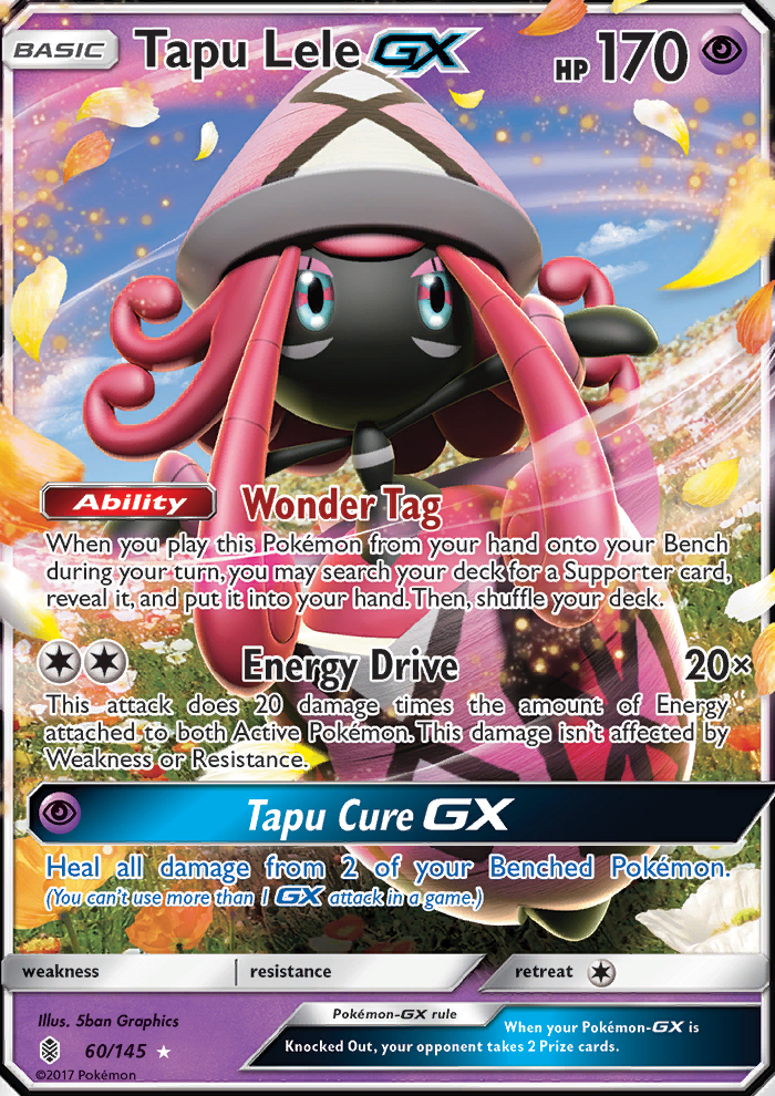 Tapu Lele Gx 60145 Sm Guardians Rising Ultra Rare Pokemon
