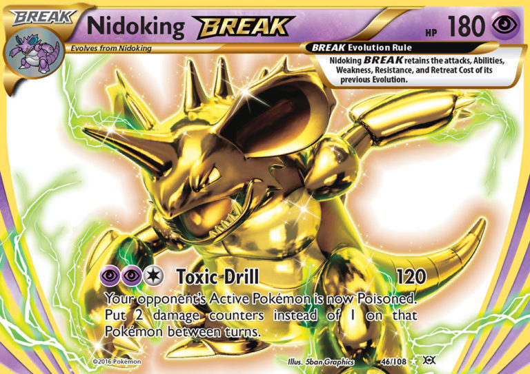 Nidoking Break 46/108 XY Evolutions Holo Rare Pokemon Card NEAR MINT TCG