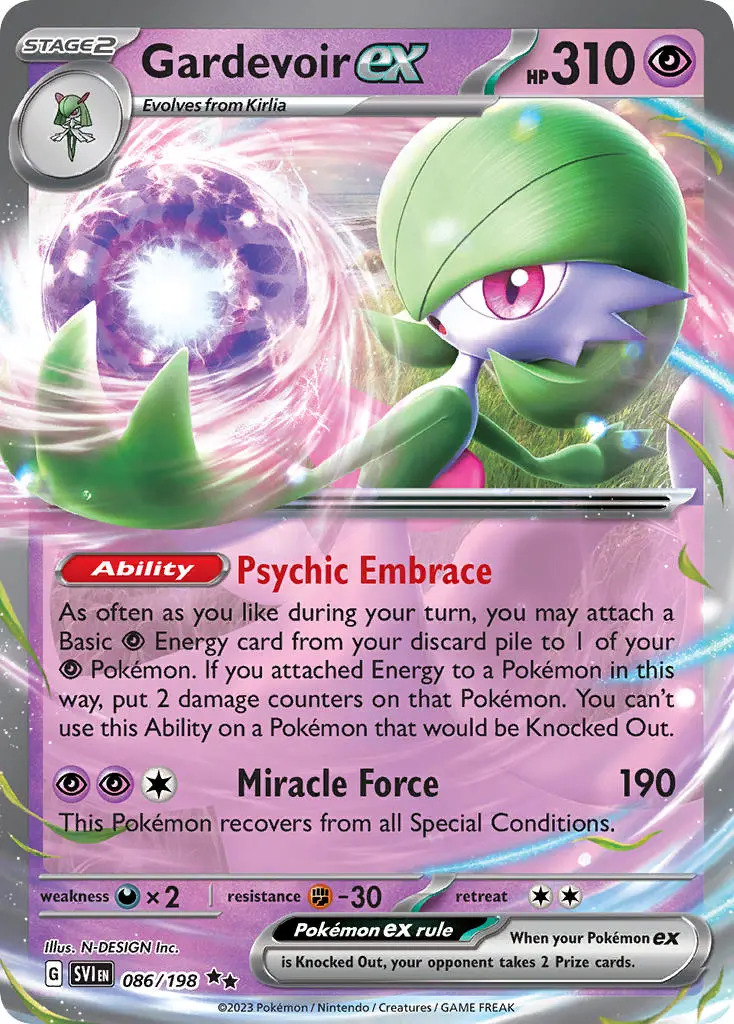 Gardevoir ex 086/198 Scarlet and Violet Base Set Holo Ultra Rare
