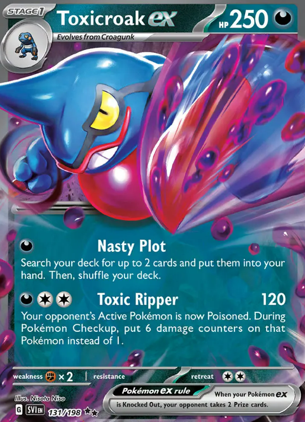 Toxicroak ex 131/198 Scarlet and Violet Base Set Holo Ultra Rare