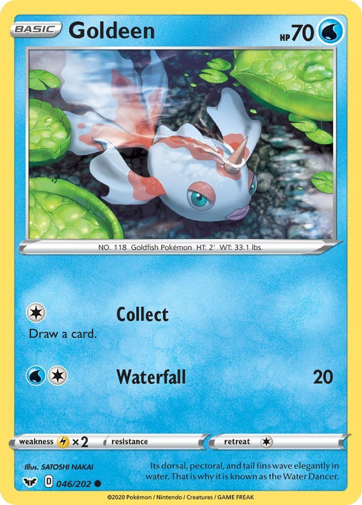 goldeen shield swsh swsh1 ssh espada escudo waarde pokemonkaart goldini digitaltq eternia cinderace zeige pokemasters