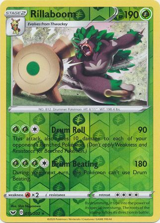 15//202 Rillaboom Rare Sword /& Shield Base Set