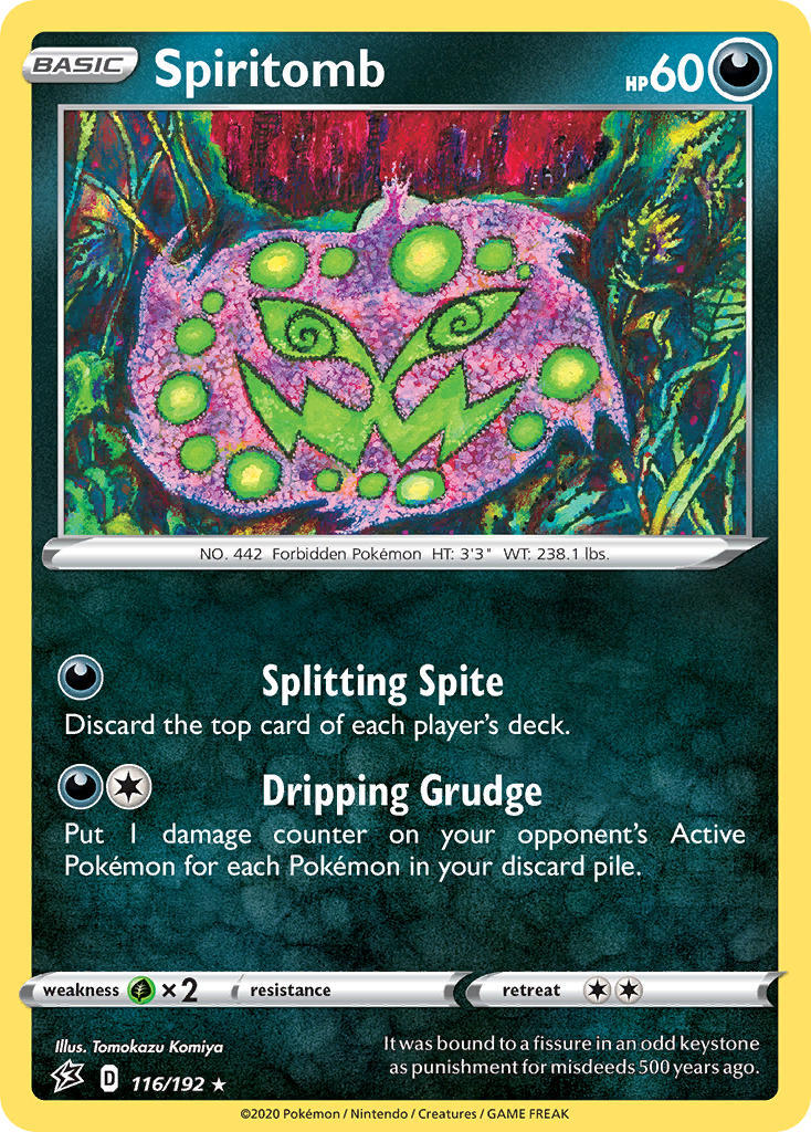 Spiritomb 116 192 Swsh Rebel Clash Rare Pokemon Card Near Mint Tcg