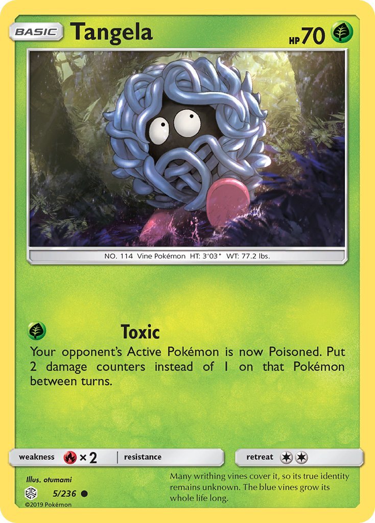 Tangela 5/236 SM Cosmic Eclipse Common Pokemon Card NEAR MINT TCG
