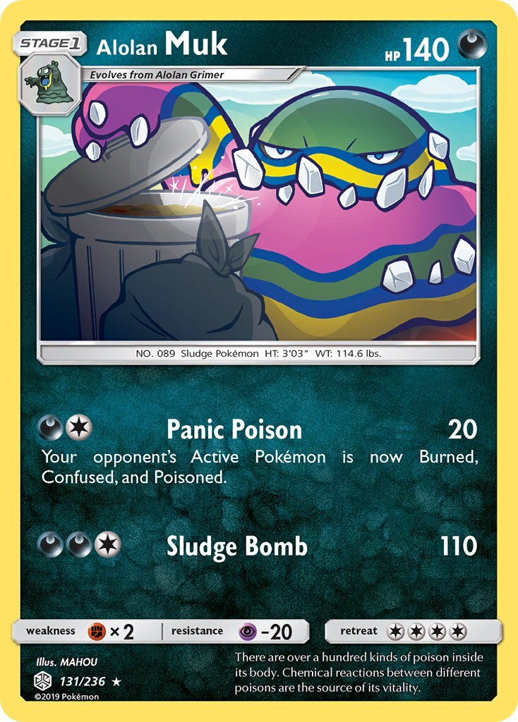 Alolan Muk 131/236 SM Cosmic Eclipse Rare Pokemon Card NEAR MINT TCG