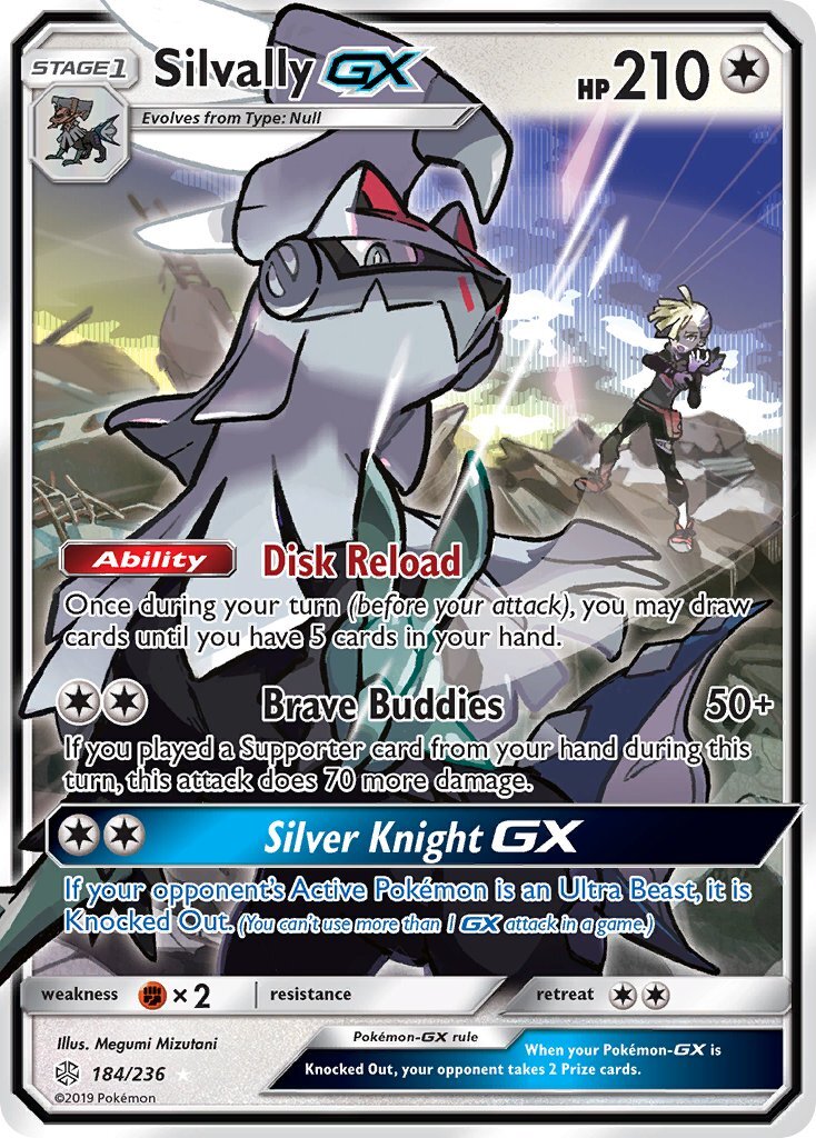 Silvally GX 184/236 SM Cosmic Eclipse Holo Ultra Rare Pokemon Card NEAR MINT TCG
