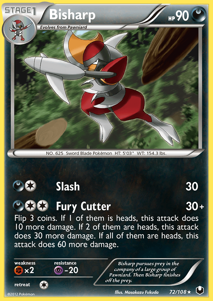 Bisharp 72/108 BW Dark Explorers Pokemon Card NEAR MINT TCG