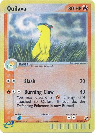 Quilava 51 Sandstorm Uncommon Pokemon Card Near Mint