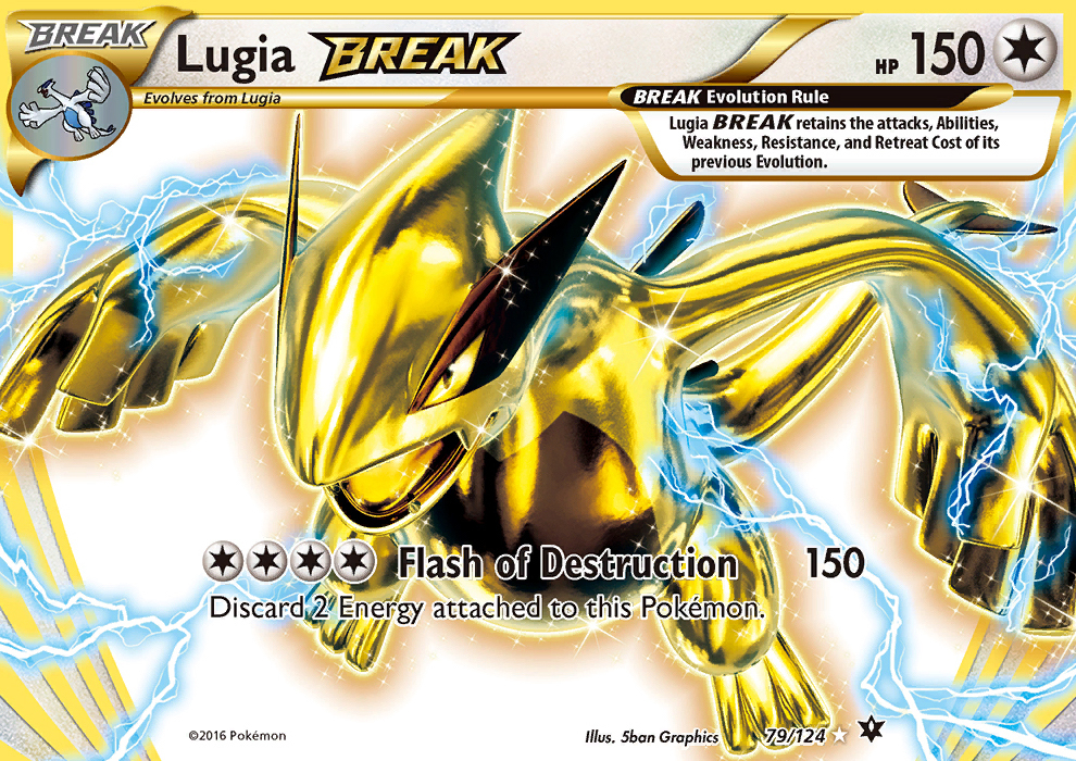 Lugia Break 79 124 XY Fates Collide Holo Ultra Rare Pokemon Card NEAR 