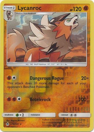 lycanroc 76 131 sm forbidden light reverse holo rare sm light address
