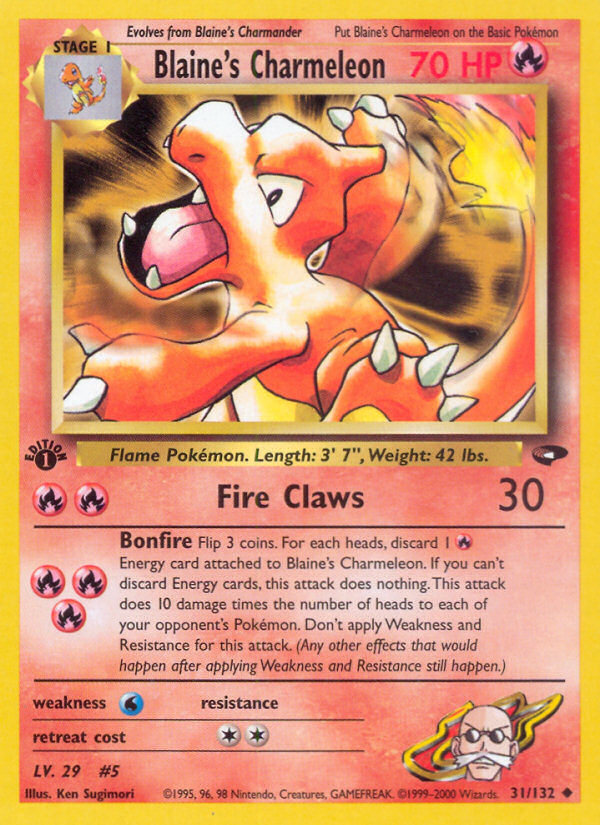 Pokemon 1ST EDITION BLAINE S CHARMANDER GYMLEADERS 60 132 Sammeln