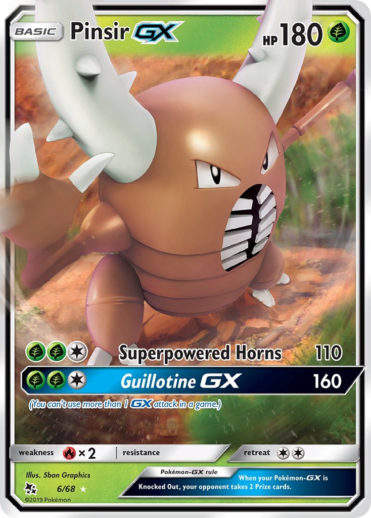 Pinsir GX 6/68 SM Hidden Fates Holo Ultra Rare Pokemon Card NEAR MINT TCG