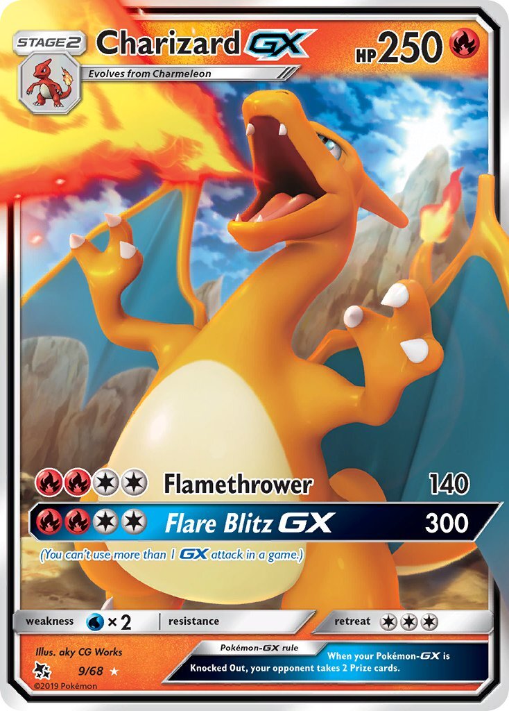 Charizard GX 9//68 SM Hidden Fates Holo Ultra Rare Pokemon Card NEAR MINT TCG