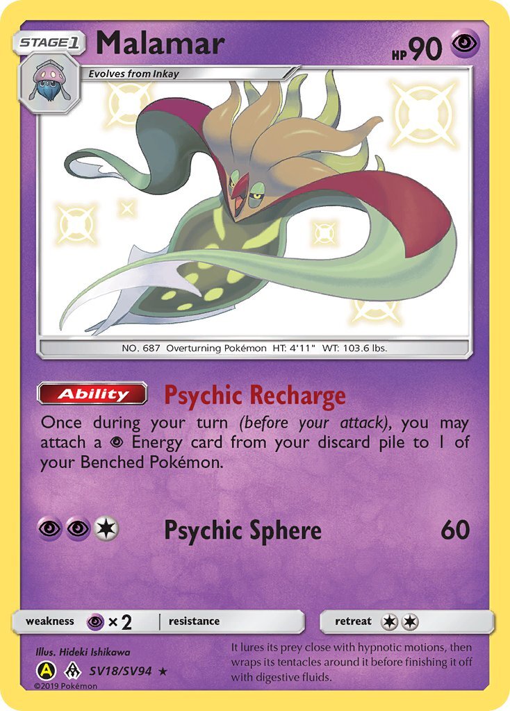 Malamar Sv18 Sv94 Sm Hidden Fates Holo Shiny Rare Pokemon Card Near Mint Tcg Malamar Sv18 Sv94 Sm Hidden Fates Holo Shiny Rare Pokemon Card Near Mint Tcg