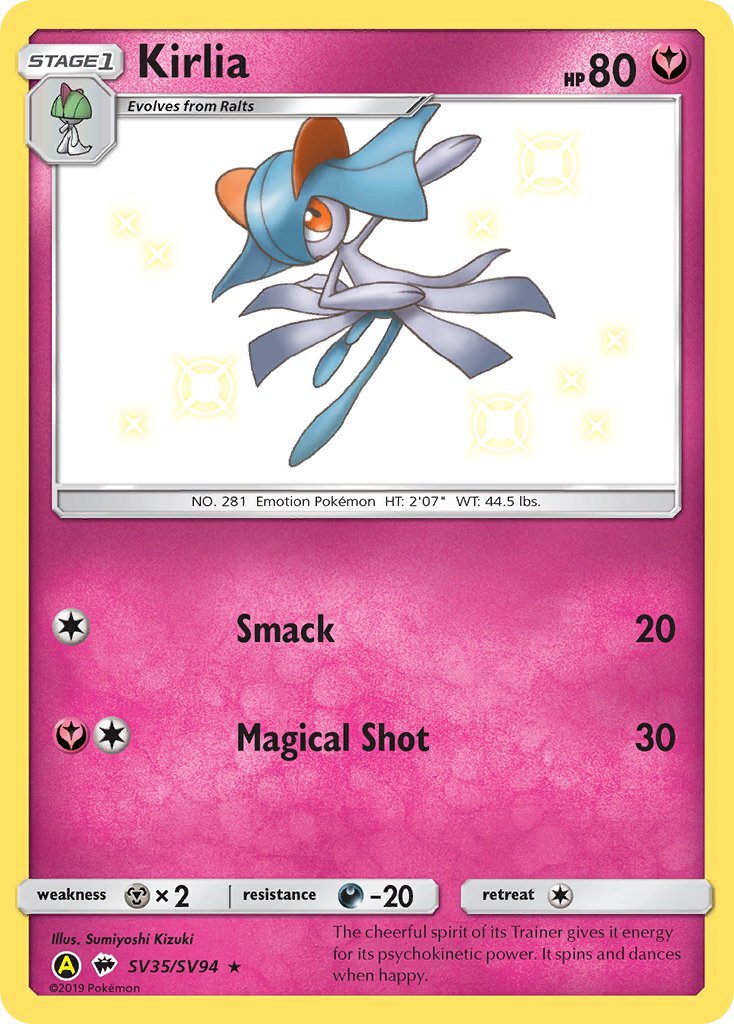 Pokemon Card Kirlia Holo Rare Sv35 Sv94 Hidden Fates Mint Collectible Card Games Toys Hobbies