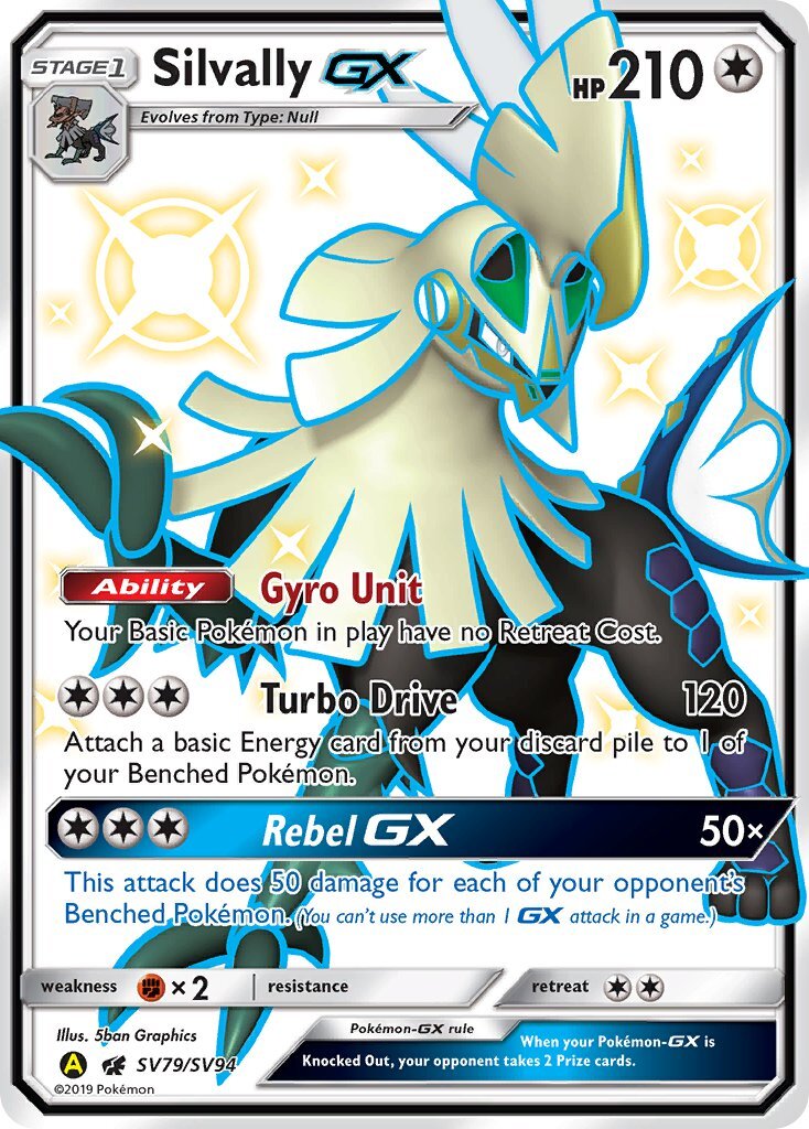 Silvally GX SV79/SV94 SM Hidden Fates Holo Full Art Shiny Ultra Rare