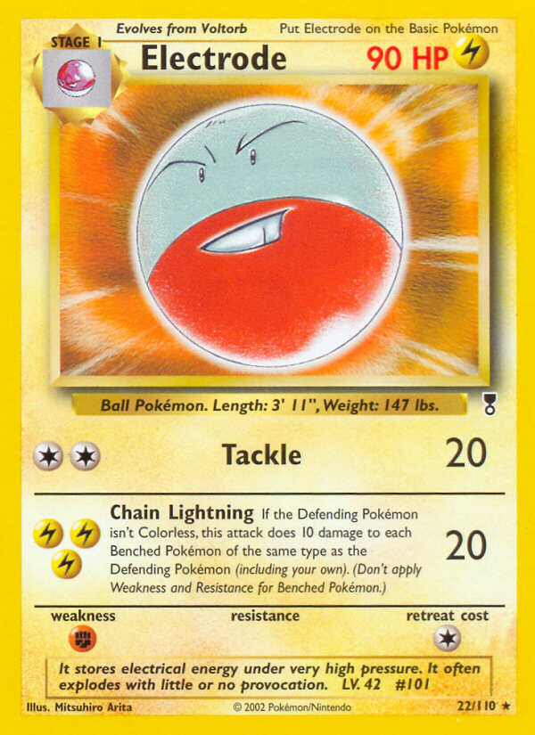 Electrode 22/110 Legendary Collection Rare Pokemon Card