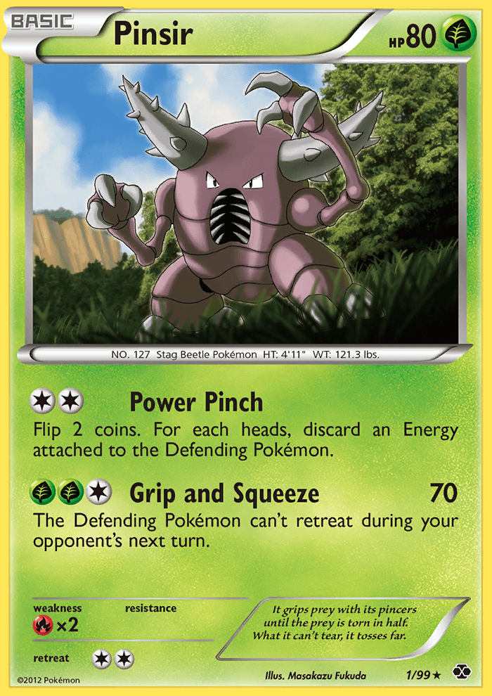 Pinsir 1/99 BW Next Destinies Rare Pokemon Card NEAR MINT TCG
