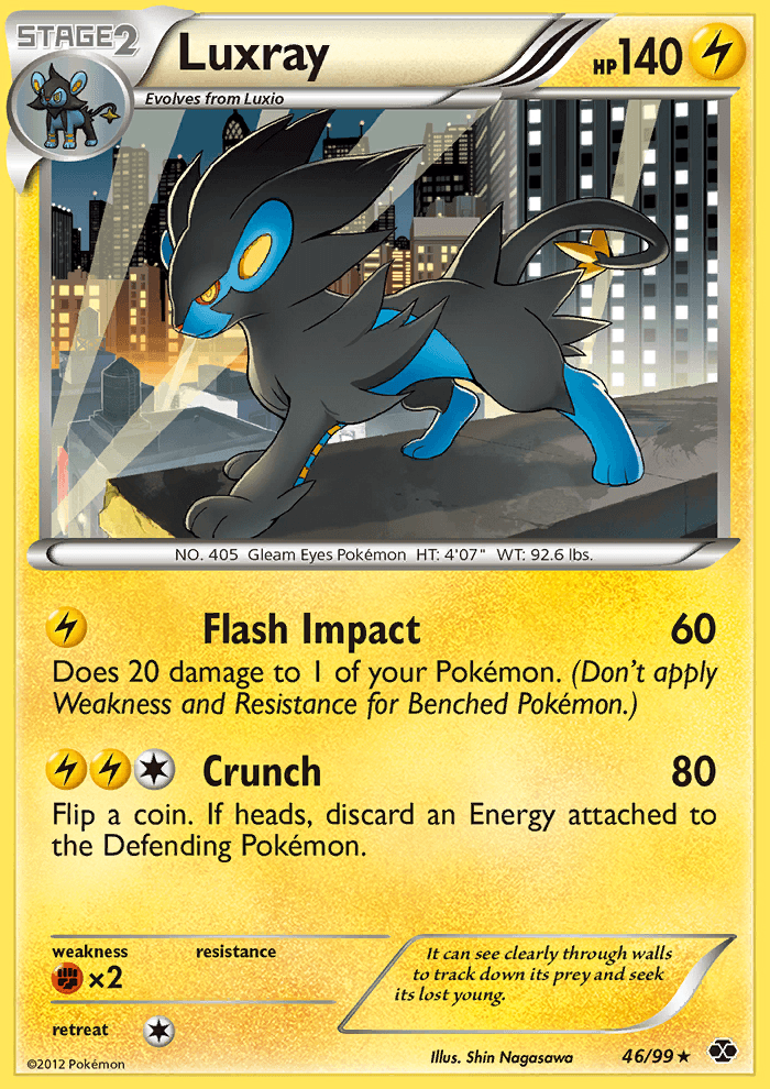 Luxray 46 99 BW Next Destinies Holo Rare Pokemon Card NEAR MINT TCG