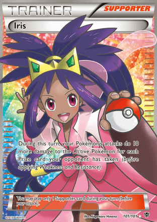 Iris 101//101 Plasma Blast Rare Ultra Mint Pokemon Card