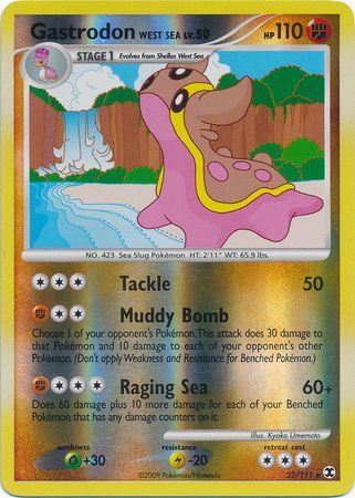 Gastrodon West Sea 22/111 Platinum Rising Rivals Reverse Holo Rare Pokemon  Card NEAR MINT TCG