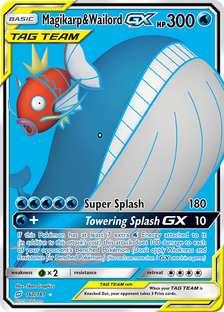 Magikarp Wailord GX 160 181 SM Team Up Holo Ultra Rare Full Art magikarp-wailord-gx-160-181-sm-team-up-holo-ultra-rare-full-art