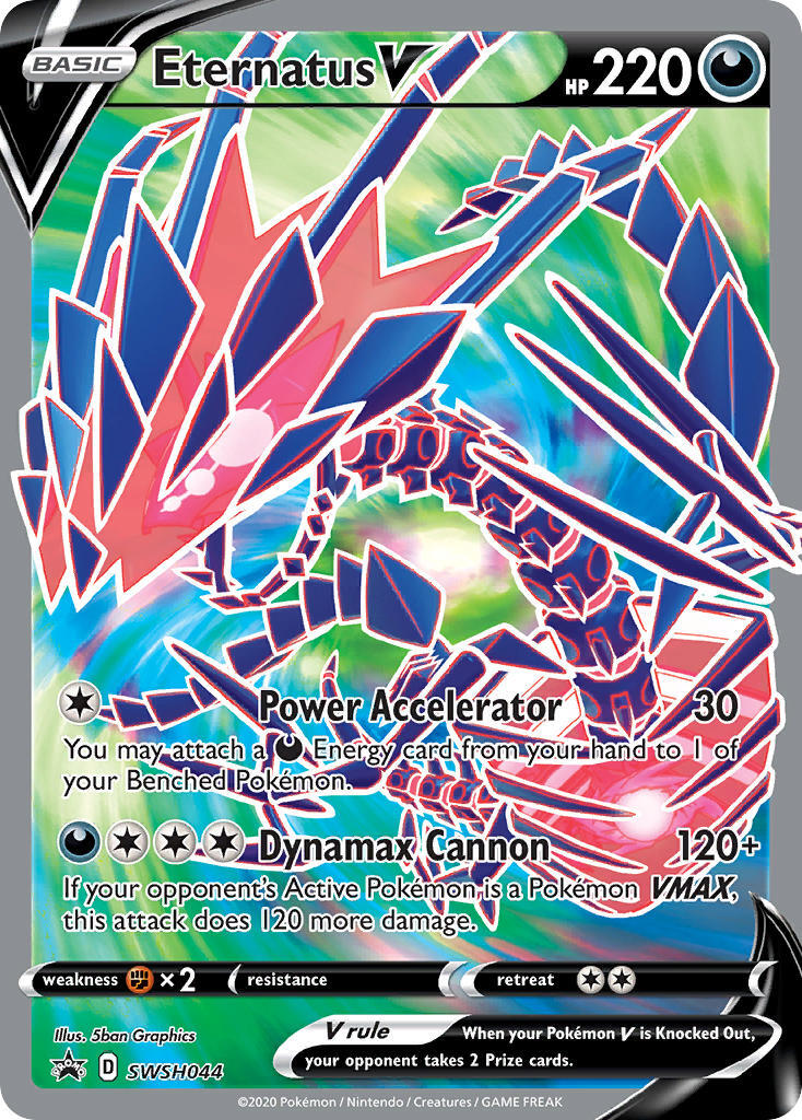 Eternatus V SWSH044 Black Star Promo Pokemon Card NEAR