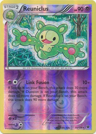 Reuniclus 35//124 Fates Collide Reverse Holo Mint Pokemon Card