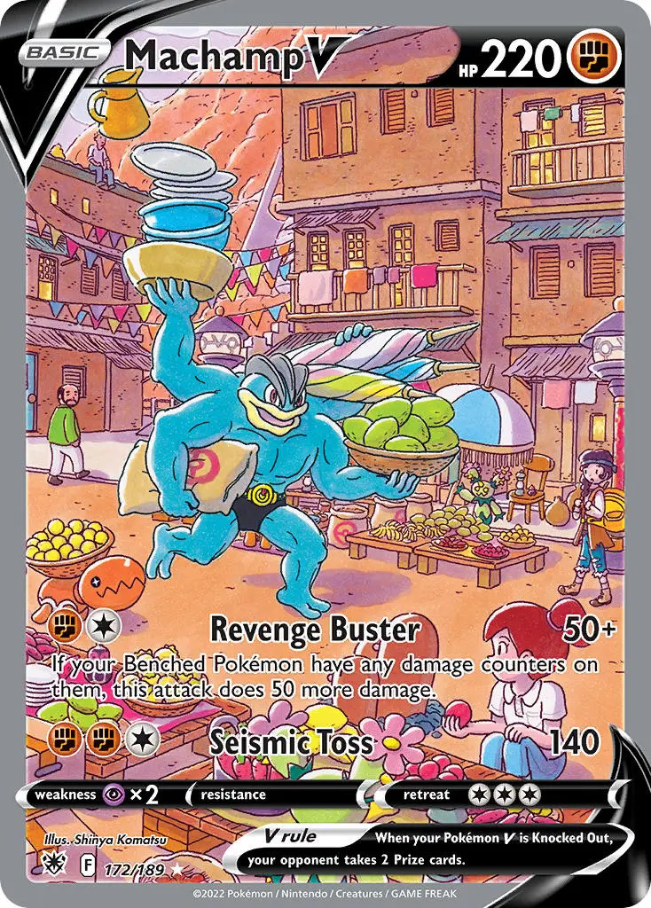 Machamp V 172/189 SWSH Astral Radiance Full Art Holo Ultra Rare Pokemon
