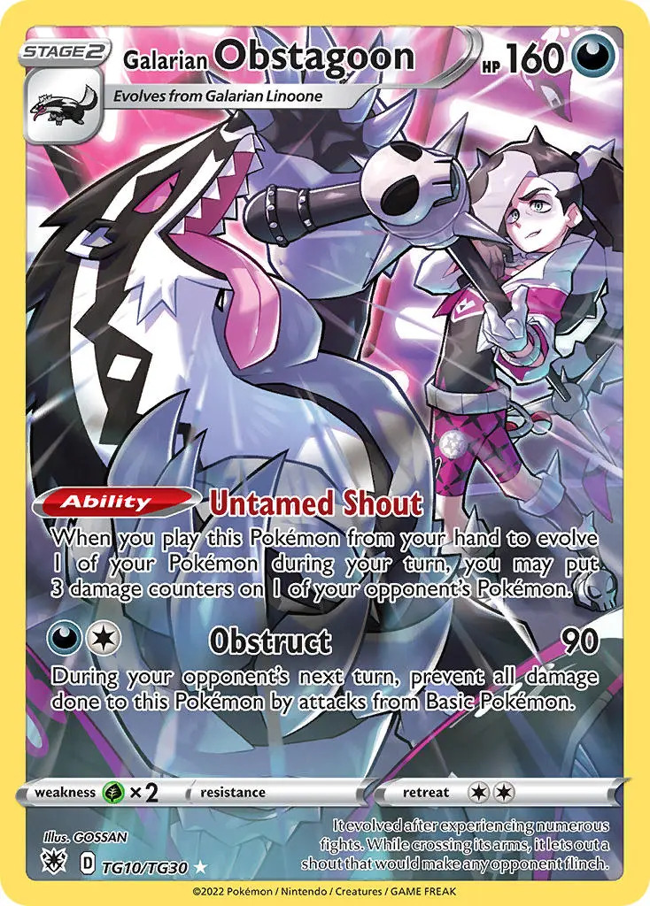 Galarian Obstagoon 10 30 SWSH Astral Radiance Trainer Gallery Full Art 