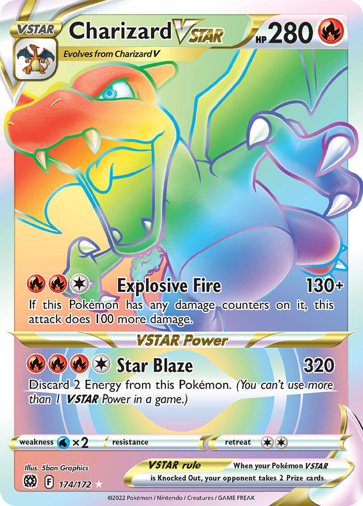 Charizard VSTAR 174/172 SWSH Brilliant Stars Full Art Holo Hyper