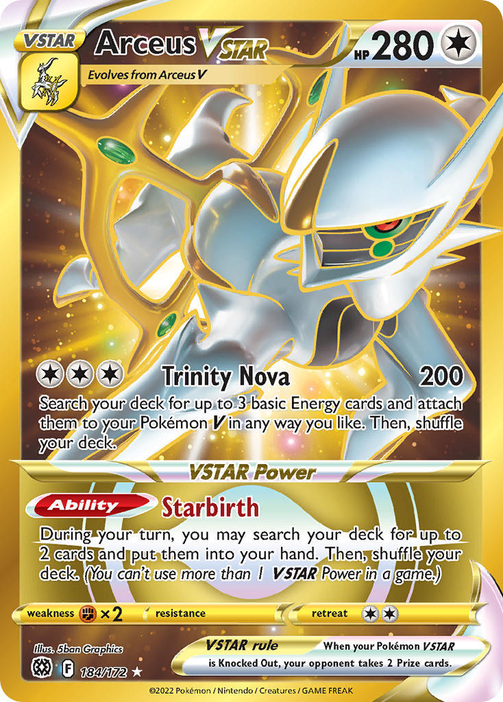 Pokmon TCG Arceus VSTAR Sword & Shield: Brilliant Stars 184/172