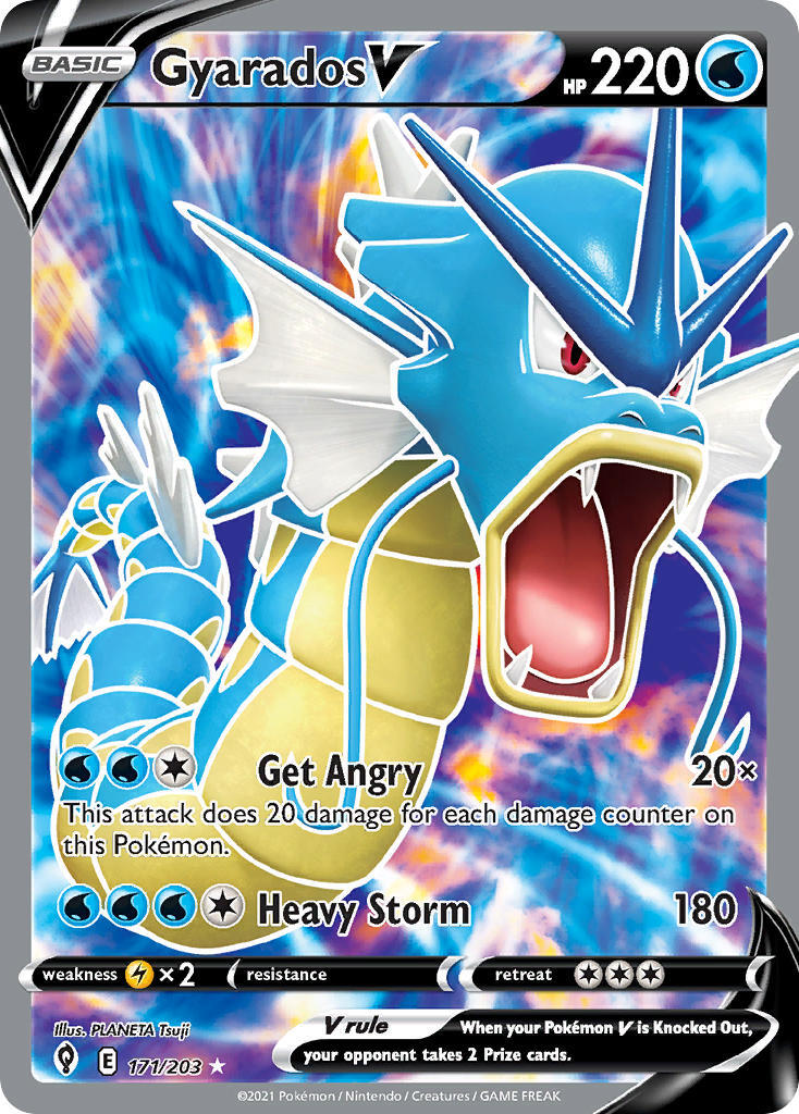 Gyarados V 171/203 SWSH Evolving Skies Full Art Holo Ultra Rare Pokemon