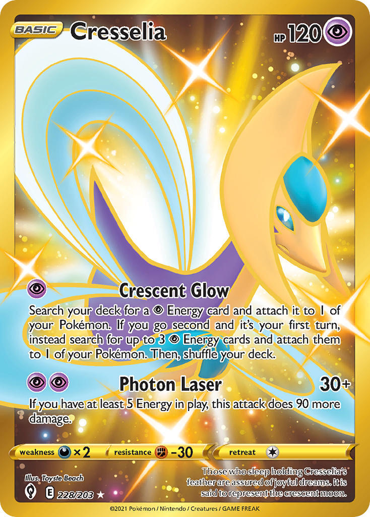 Cresselia 228/203 SWSH Evolving Skies Full Art Holo Secret Rare Pokemon