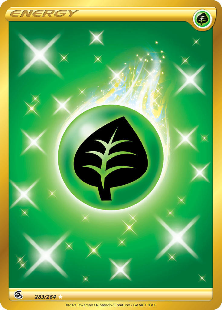 Grass Energy 283/264 SWSH Fusion Strike Full Art Holo Secret Rare Pokemon Card NEAR MINT TCG